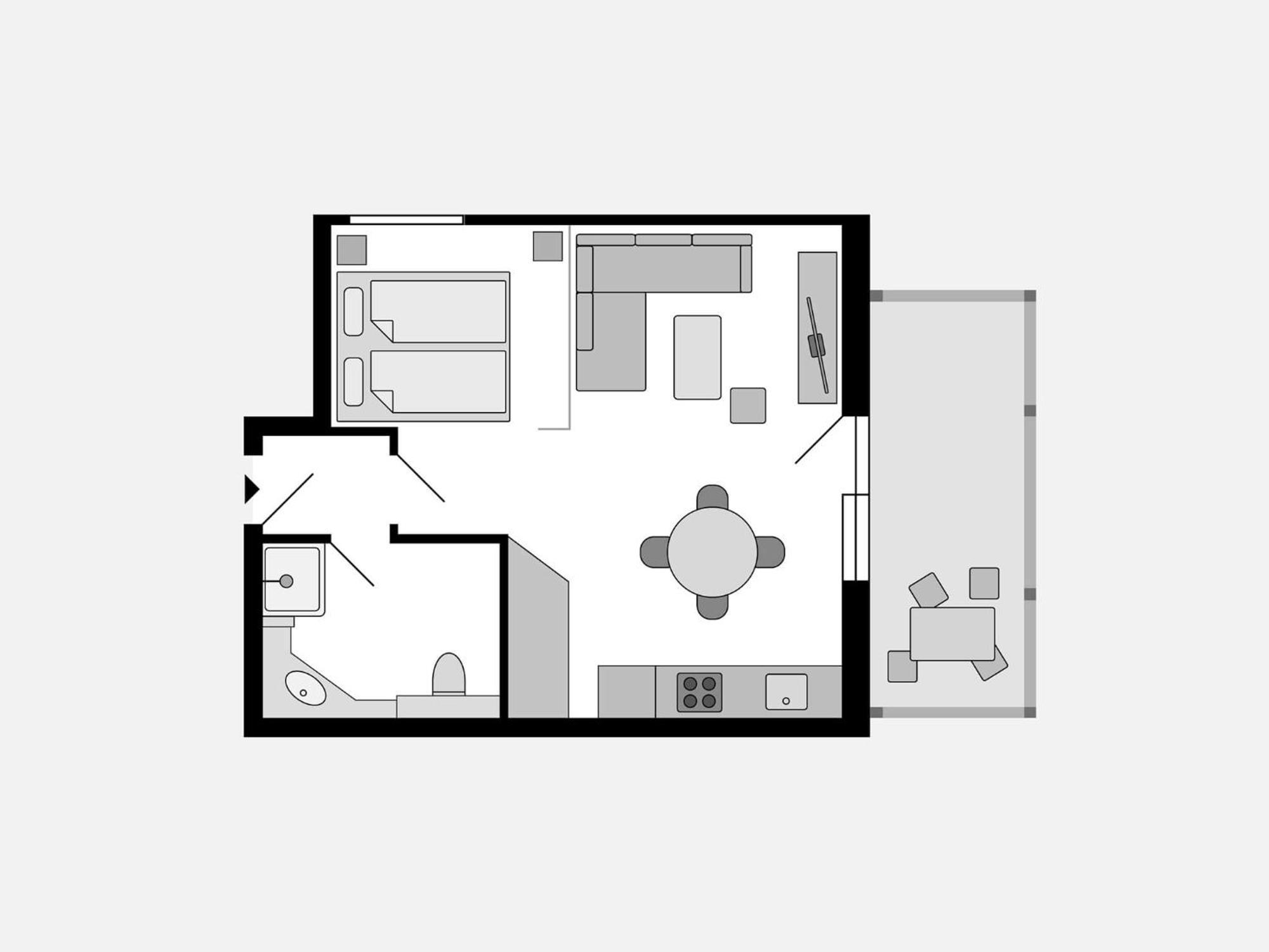 Duenenpark Binz - Komfortplus 1-Raum-Ferienwohnung Mit Balkon Im Dachgeschoss 095 エクステリア 写真